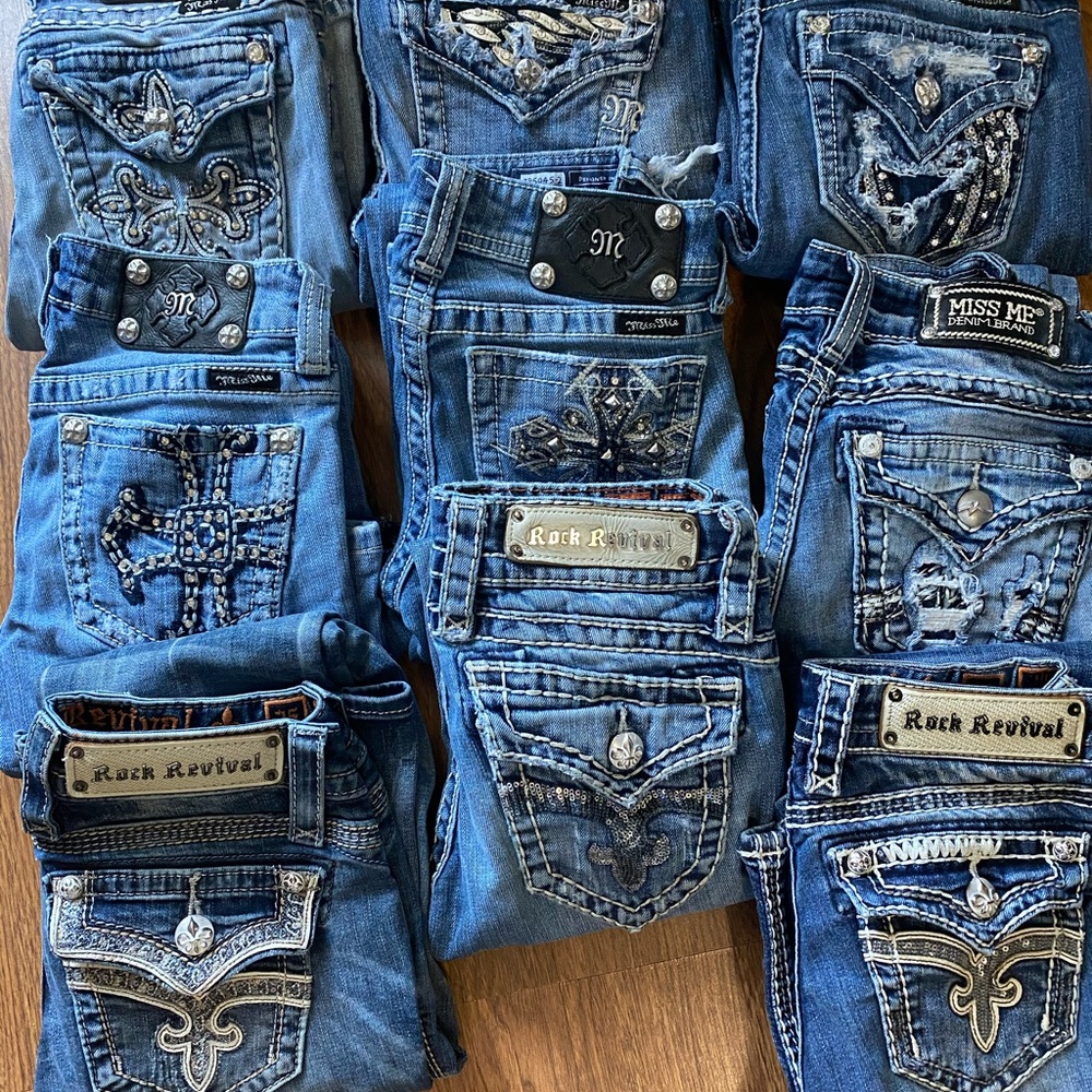 Miss me jeans and shorts and rocks